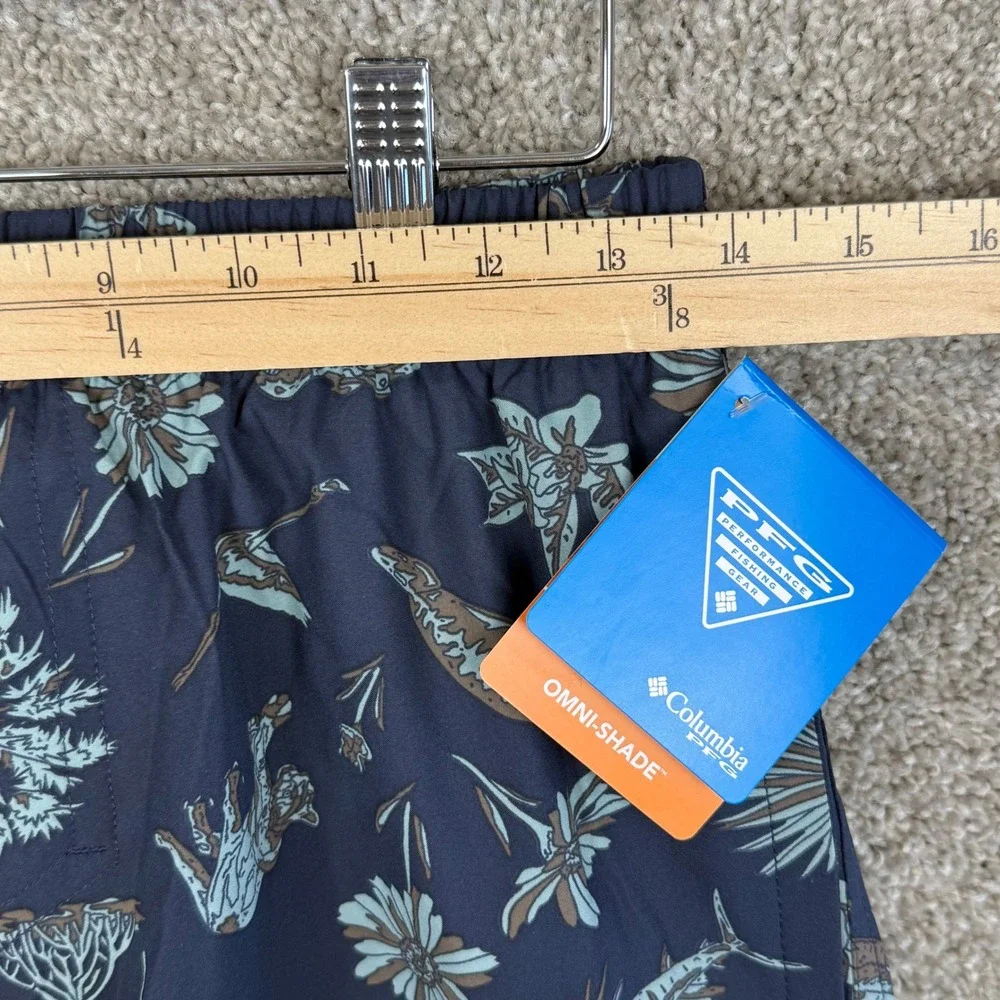 Columbia PFG Rambler Printed Water Shorts Men's Small Navy‎ Blue Omni Shade NEW